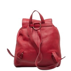 COACH Backpack Red Leather Women's