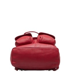 COACH Backpack Red Leather Women's