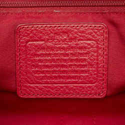 COACH Backpack Red Leather Women's