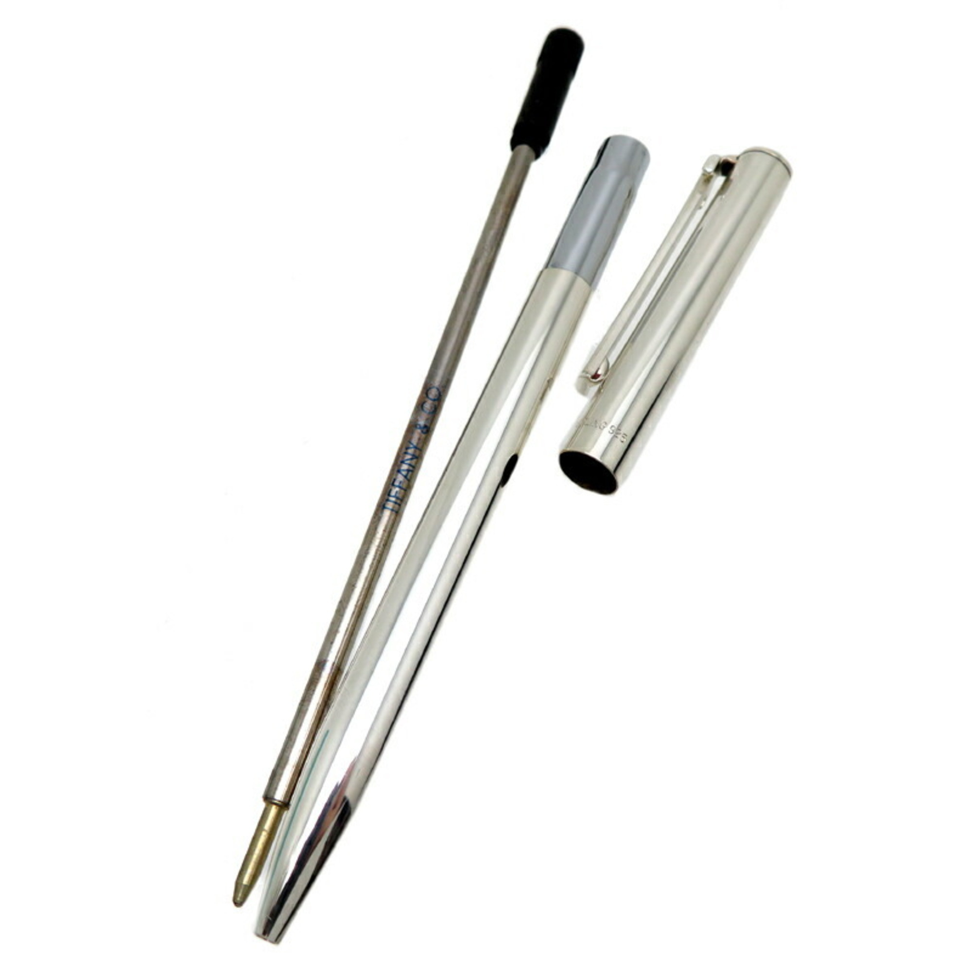 Tiffany SV925 T-Clip Women's and Men's Ballpoint Pen, Silver 925