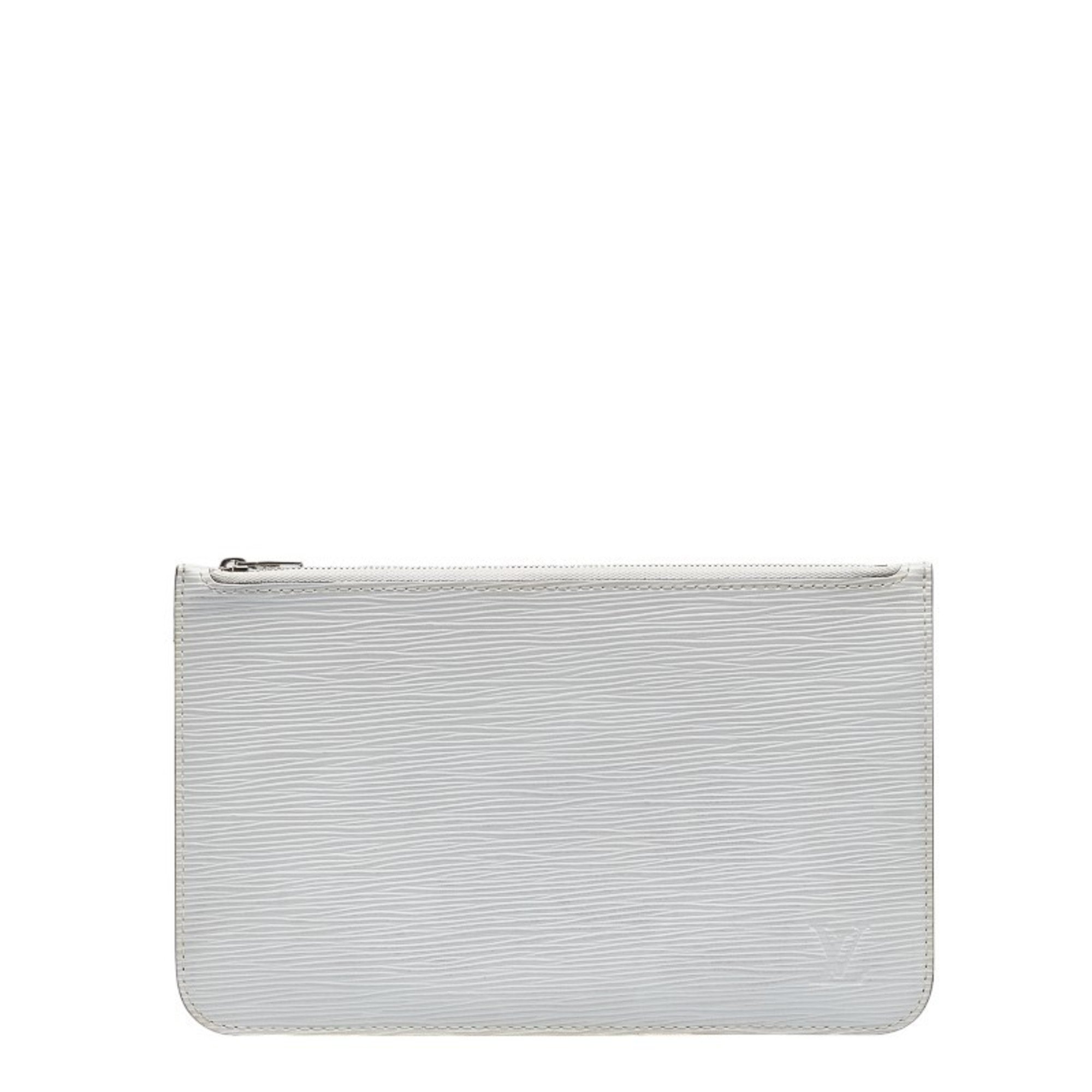 Louis Vuitton Epi Pouch White Leather Women's LOUIS VUITTON