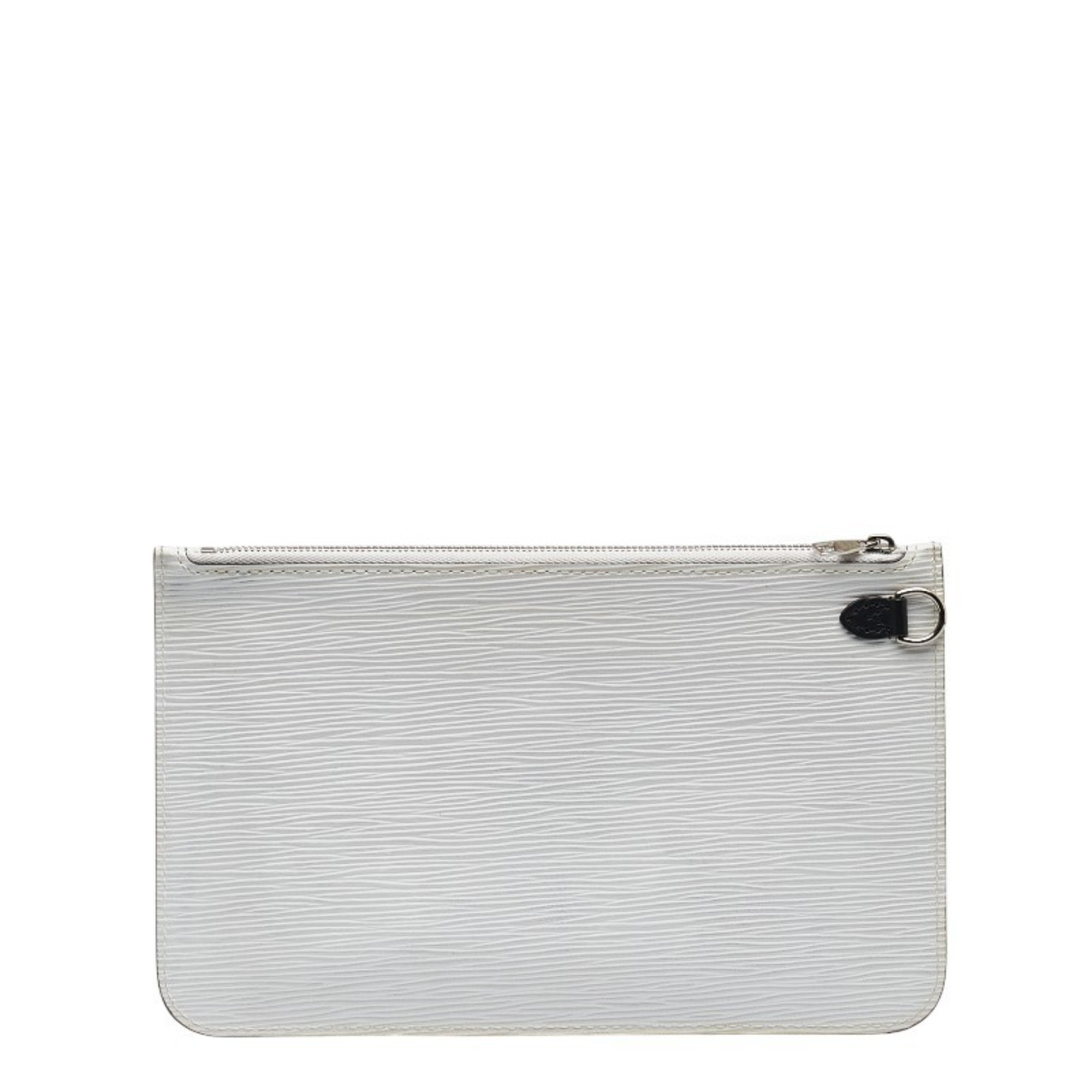 Louis Vuitton Epi Pouch White Leather Women's LOUIS VUITTON