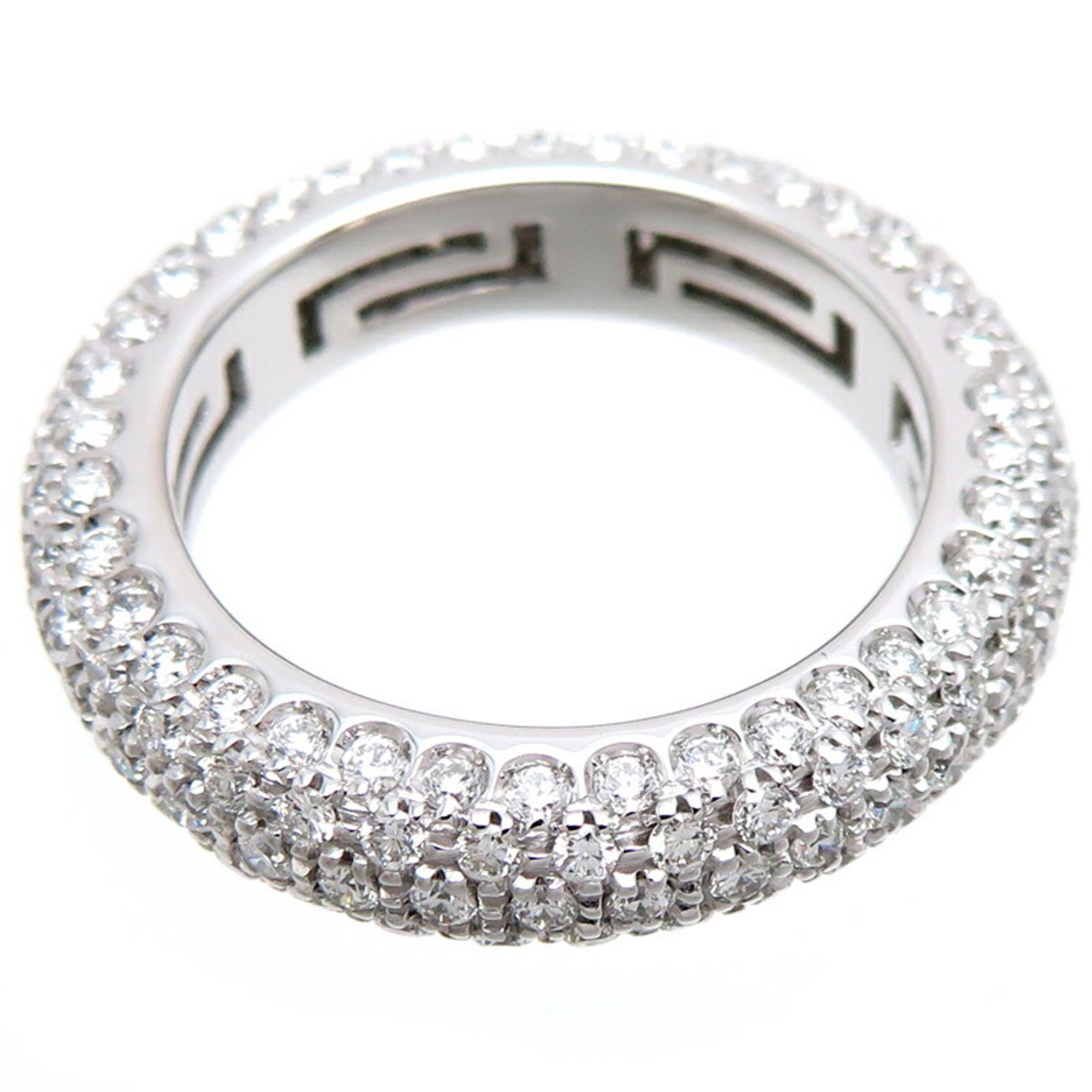 Bvlgari Full Eternity Diamond Women's Ring, 750 White Gold, Size 9