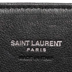 Saint Laurent YSL V-stitch shoulder bag chain wallet black leather women's SAINT LAURENT