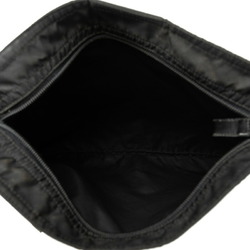 Prada Triangle Plate Shoulder Bag Black Nylon Women's PRADA