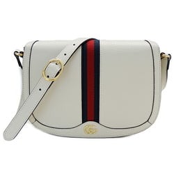 GUCCI Women's Shoulder Bag Leather Ophidia White 601044