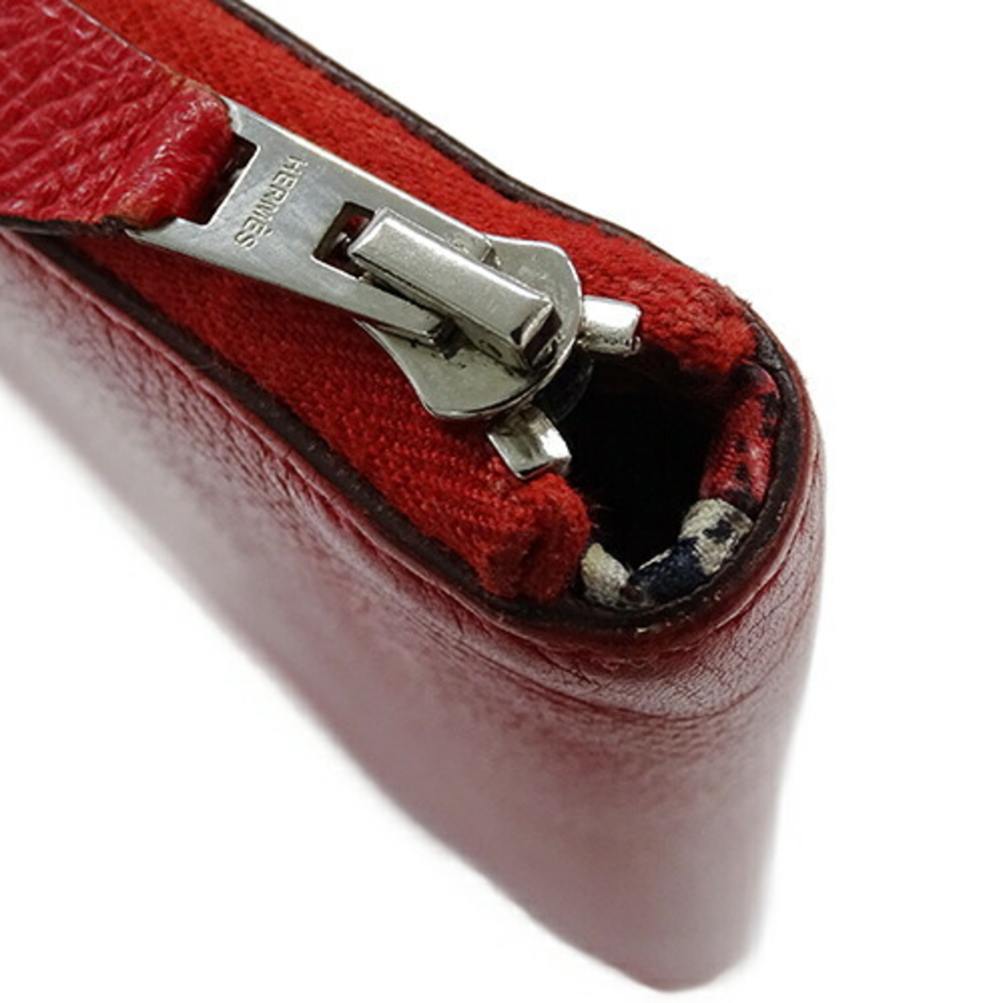 Hermes HERMES Wallet Women's Men's Long Azap Silk In Classic Veau Epsom Rouge Kazak □P Round