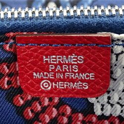 Hermes HERMES Wallet Women's Men's Long Azap Silk In Classic Veau Epsom Rouge Kazak □P Round