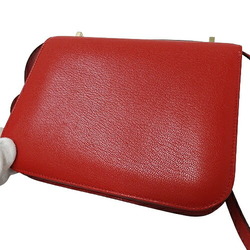 Hermes HERMES Bag Women's Shoulder Constance 3 Miroir Chevre Rouge Coeur Red Compact B Stamp