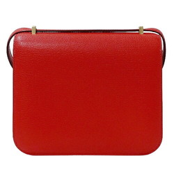 Hermes HERMES Bag Women's Shoulder Constance 3 Miroir Chevre Rouge Coeur Red Compact B Stamp