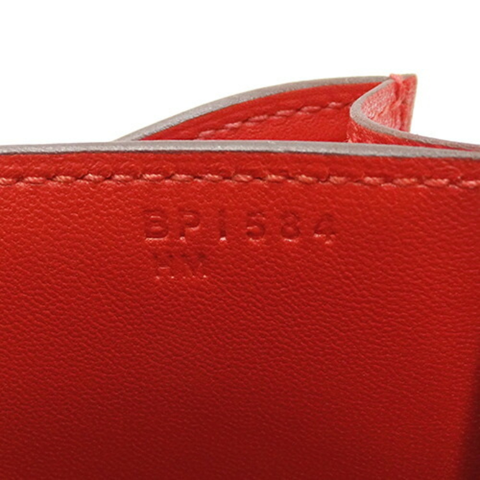 Hermes HERMES Bag Women's Shoulder Constance 3 Miroir Chevre Rouge Coeur Red Compact B Stamp