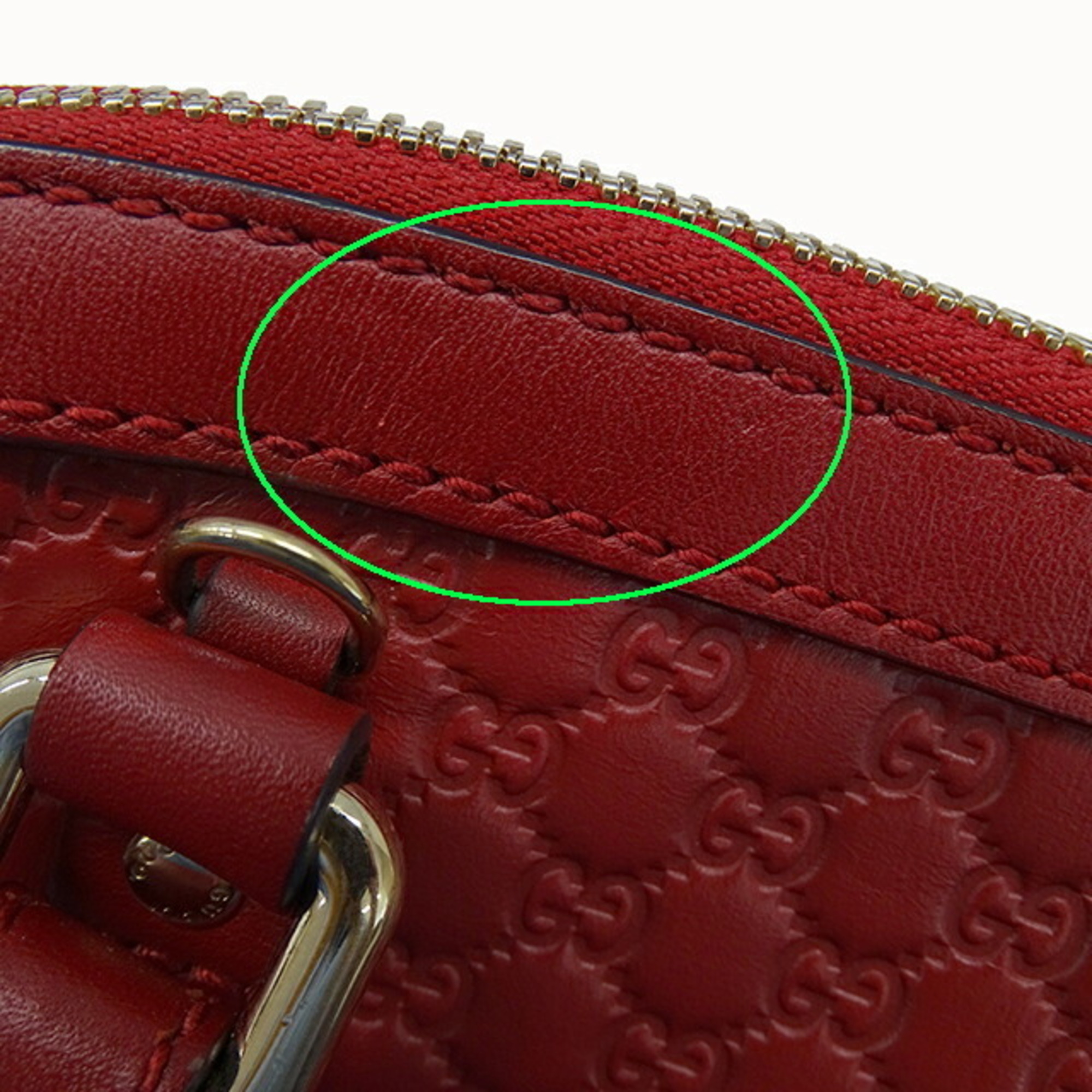 GUCCI Bag for Women Micro GG Shima Handbag Shoulder 2way Red 449654 Compact