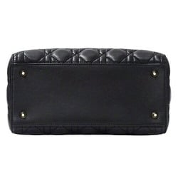 Christian Dior Dior bag for women, handbag, shoulder bag, 2way, Lady Medium Cannage leather, black