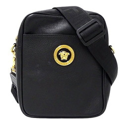 Versace VERSACE Bag Women's Shoulder Medusa Leather Black 1002885 Compact