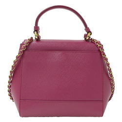 Salvatore Ferragamo Ferragamo Bags for Women Vara Ribbon Handbag Shoulder Bag 2way Leather Magenta Pink Purple Chain