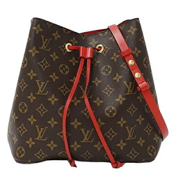 Louis Vuitton LOUIS VUITTON Bag Monogram Women's Shoulder 2way Neo Noe Coquelicot M44021 Brown Red Bucket