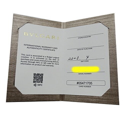 BVLGARI Men's Leather Card Case Infinitum Navy 292912 Bi-fold Compact