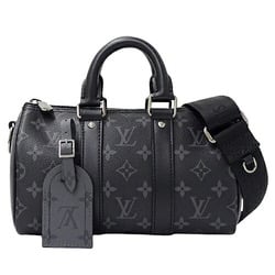Louis Vuitton LOUIS VUITTON Bag Monogram Eclipse Reverse Men's Handbag Shoulder 2way Keepall Bandouliere 25 M46271 Black Compact