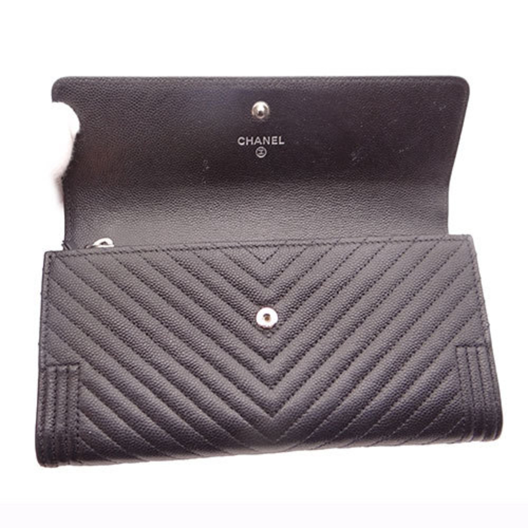 CHANEL wallet for women, long wallet, leather, Boy Chanel, caviar, black, A80286, 2568****