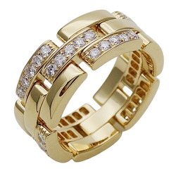 Cartier Ring for Women, 750YG Diamond, Maillon Panthere, Yellow Gold, #54, Size 13.5, Polished