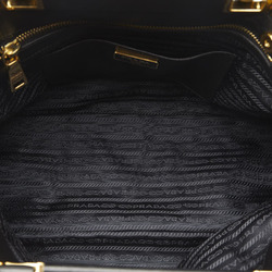 Prada Triangle Tessuto Gathered Handbag Shoulder Bag B2803Z Black Nylon Leather Women's PRADA