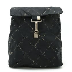 CHANEL Chanel Old Travel Line Rucksack Backpack Daypack Nylon Jacquard Black Red