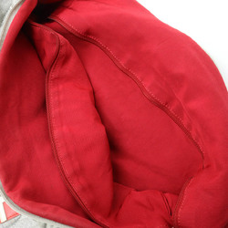 CHANEL Cruise Line LA Chain Shoulder Bag Cotton Jersey Glitter Gray Red A37104