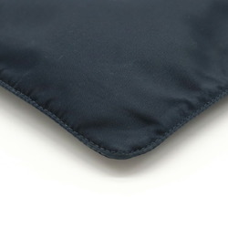 PRADA VELA Shoulder Bag Pochette Nylon Leather BLEU Navy B7372