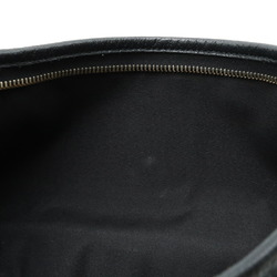 GUCCI Abby GG Canvas Shoulder Bag Handbag Leather Black 130939