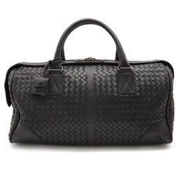 BOTTEGA VENETA Bottega Veneta Intrecciato Boston Bag Travel Leather Black 179356