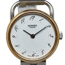 Hermes Arceau Watch Quartz White Dial Stainless Steel Plated Women's HERMES