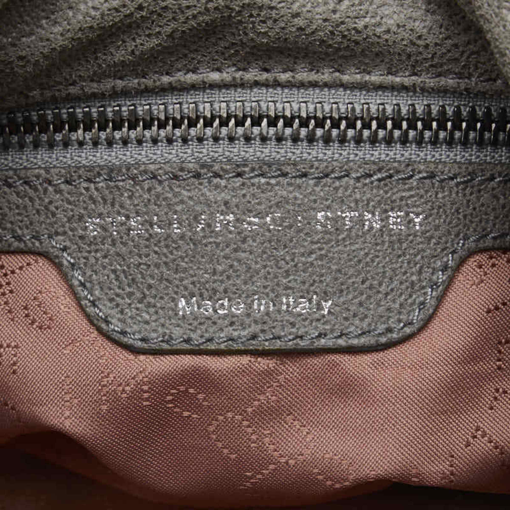 Stella McCartney Falabella Chain Shoulder Bag Grey Silver Polyester Women's