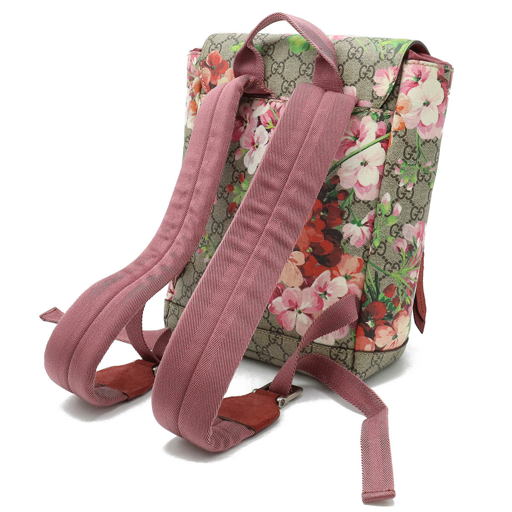 GUCCI GG Blooms Supreme Backpack Rucksack Daypack Flower PVC Pink Multicolor 410544