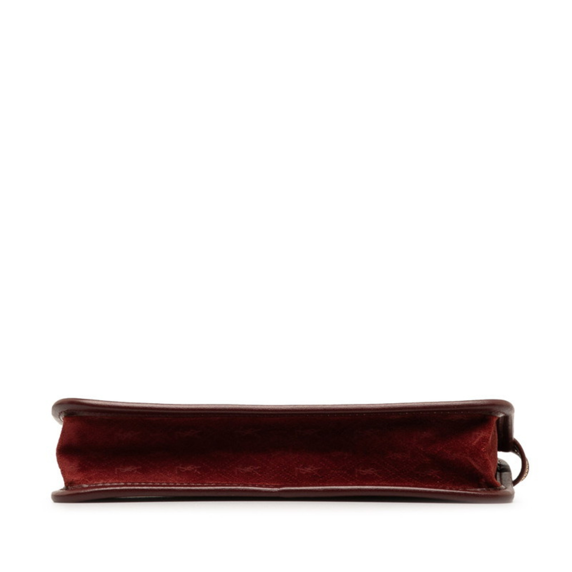 Saint Laurent YSL Clutch bag, second wine red, suede, leather, men's SAINT LAURENT