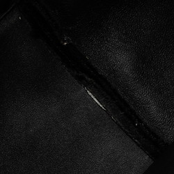 CELINE Chain Shoulder Bag Tote Black Mouton Women's