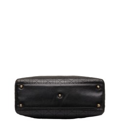 Christian Dior Dior Cannage Lady Shoulder Bag Handbag Black Leather Women's