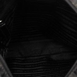 Prada Triangle Plate Camouflage Shoulder Bag Khaki Black Nylon Women's PRADA