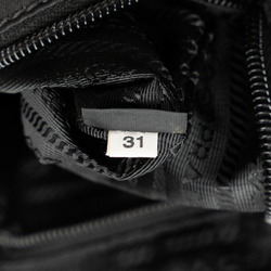 Prada Triangle Plate Camouflage Shoulder Bag Khaki Black Nylon Women's PRADA