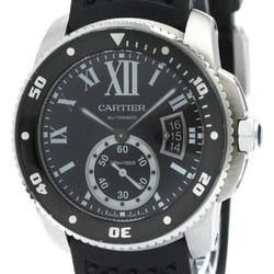 Polished CARTIER Calibre de Cartier Steel Automatic Mens Watch W7100056 BF571294