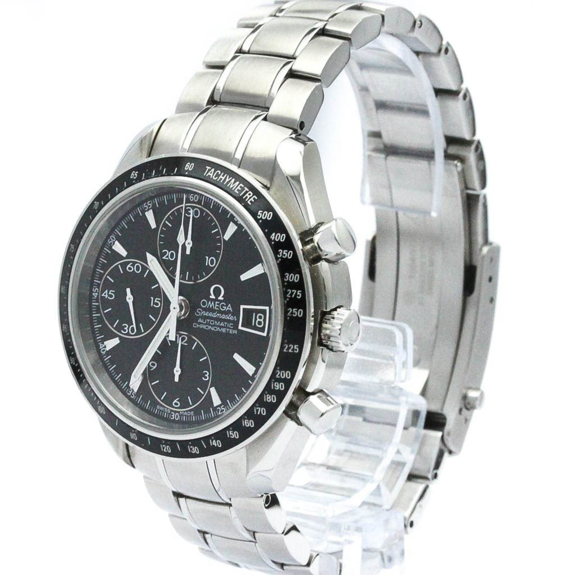 Polished OMEGA Speedmaster Date Steel Automatic Mens Watch 3210.50 BF571668