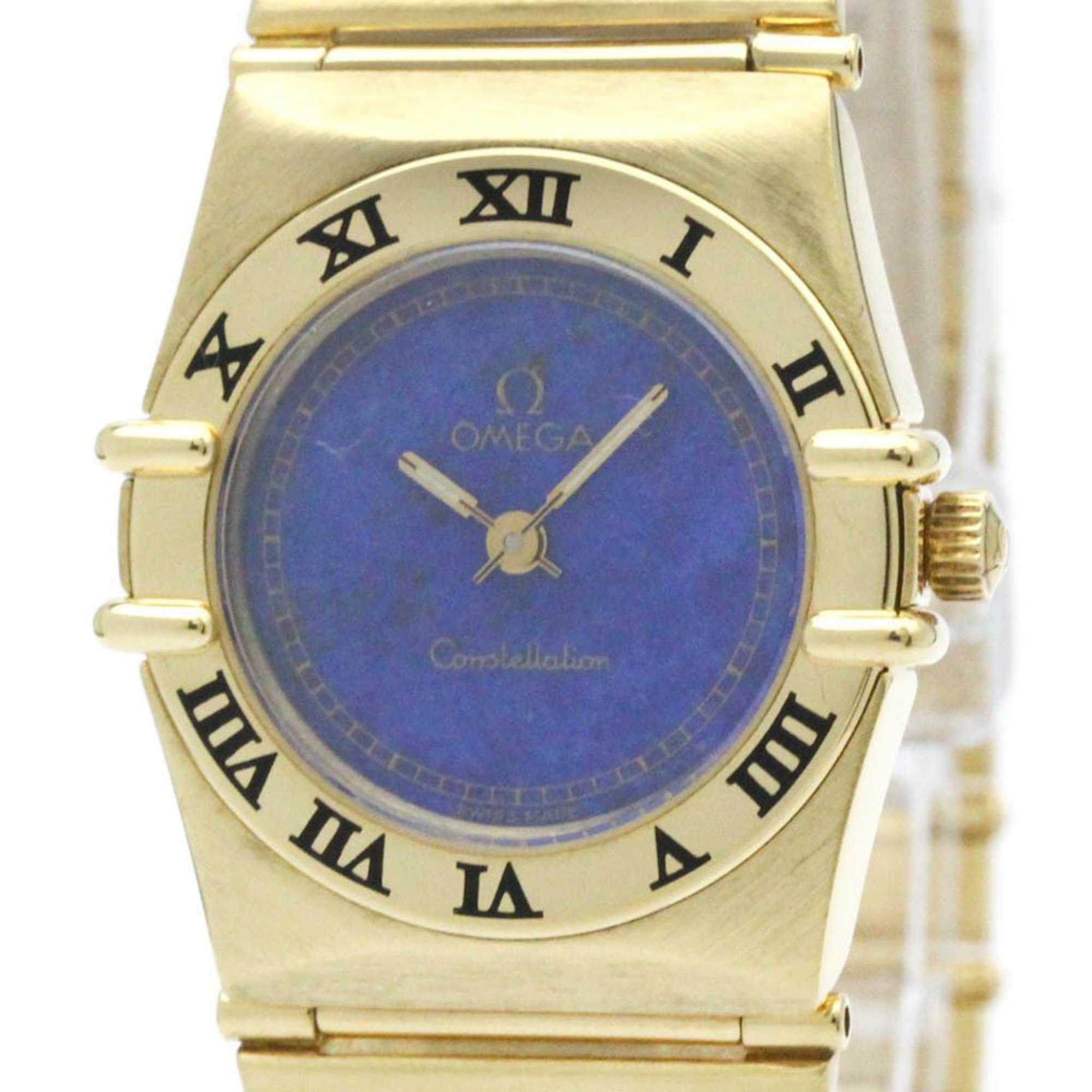 OMEGA Constellation Lapis Lazuli 18K Gold Quartz Ladies Watch 895.1081 BF570434