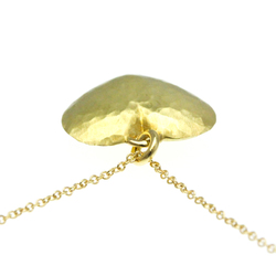 Tiffany Heart Necklace Yellow Gold (18K) No Stone Women,Men Fashion Pendant Necklace (Gold)