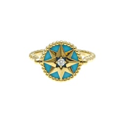 Christian Dior Rose Des Vents Turquoise Ring JRDV95039 Yellow Gold (18K) Fashion Diamond,Turquoise Band Ring Gold