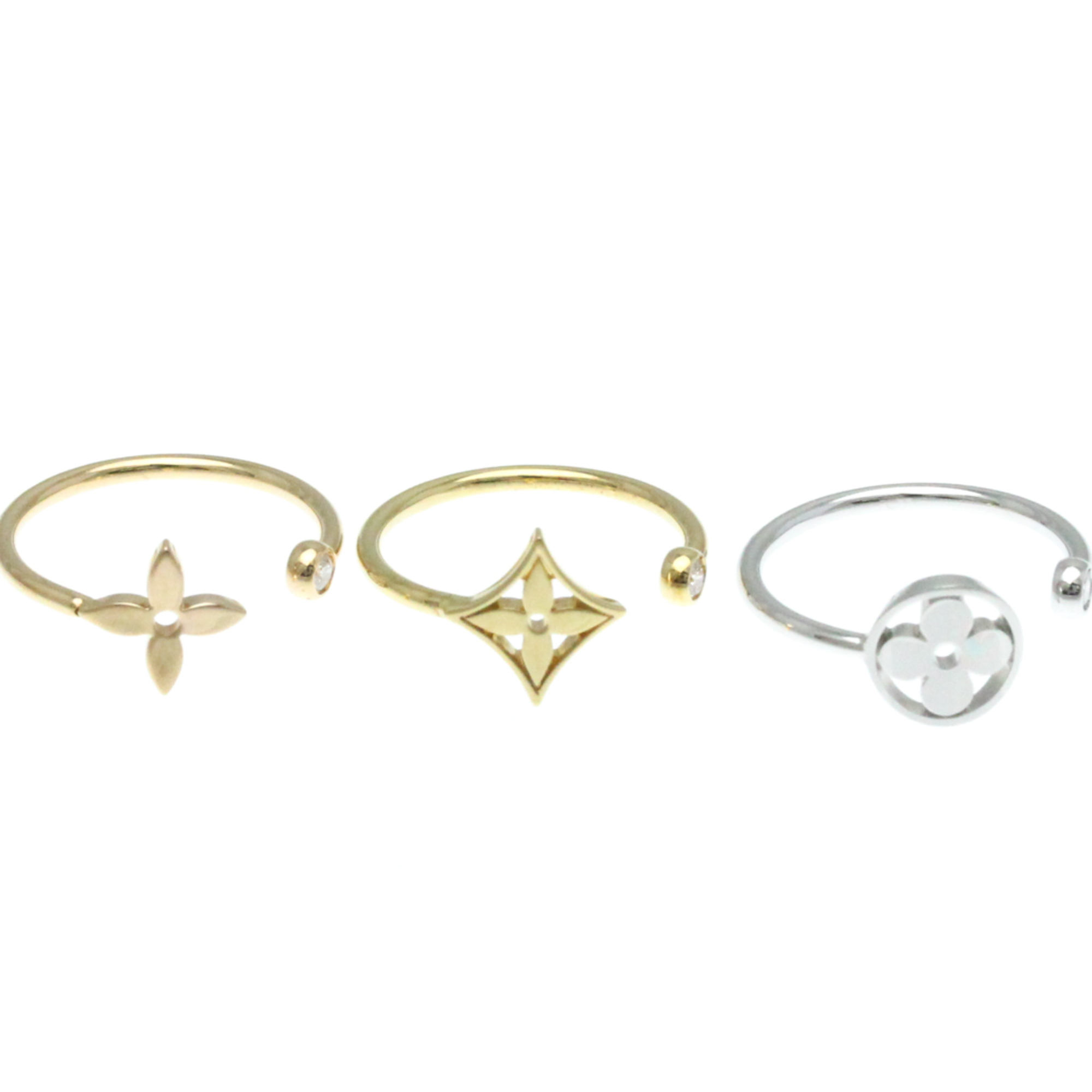 Louis Vuitton Berg Monogram Idylle Ring Q9F15G Pink Gold (18K),White Gold (18K),Yellow Gold (18K) Fashion Diamond Band Ring Gold