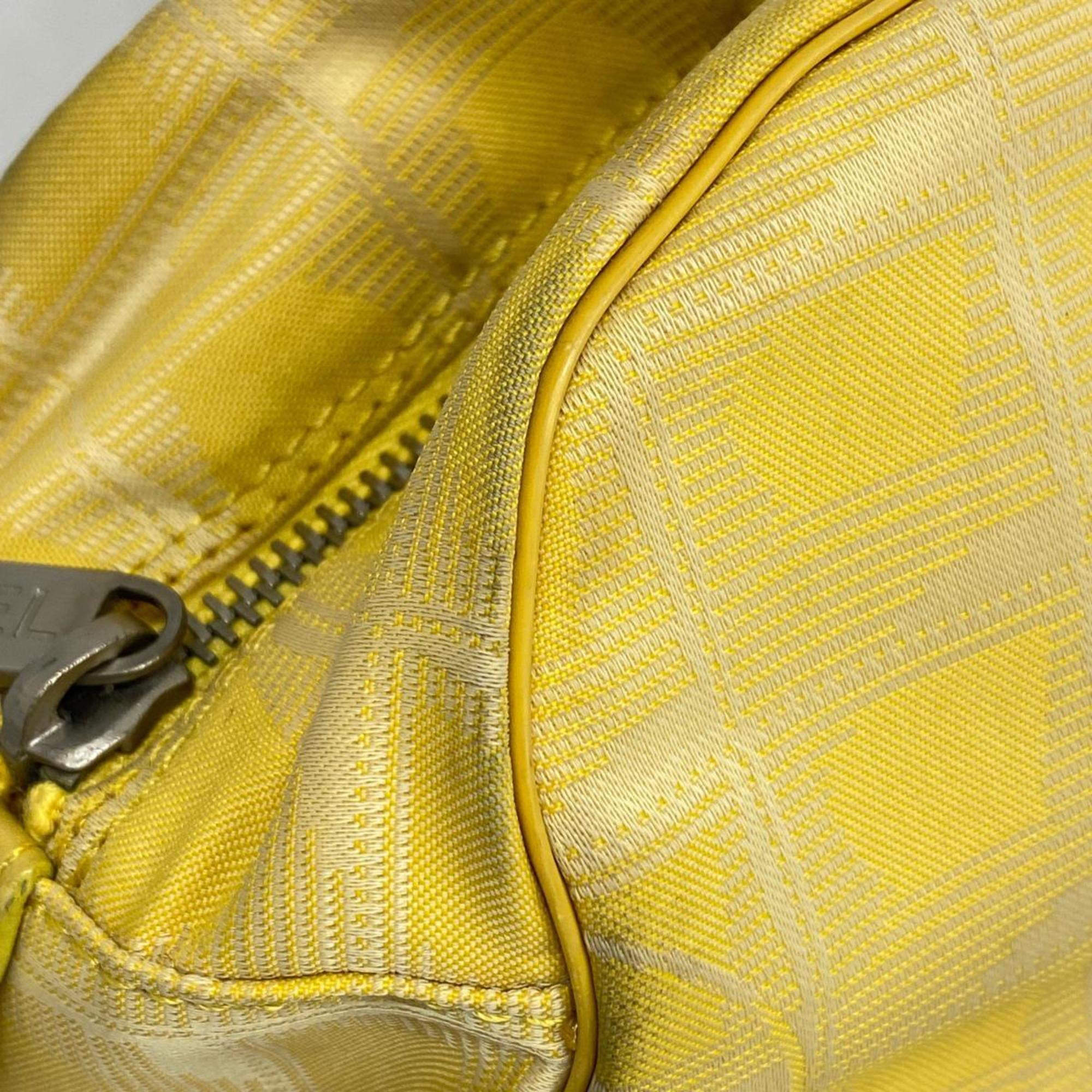 Chanel handbag New Travel Nylon Yellow Champagne Ladies