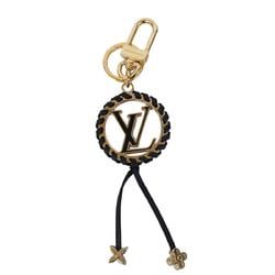 Louis Vuitton Keychain LV Circle Belly M63082 Gold Black Ladies