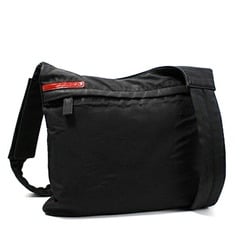 Prada Nylon Shoulder Bag Black PRADA Men's Women's