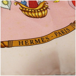 Hermes Silk Scarf Muffler LES FOLIES DU CIEL (Madness in the Sky) Pink HERMES Women's