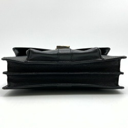 GUCCI 018 1434 Second bag Clutch Black Leather Men's Women's Fashion