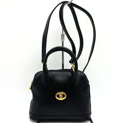 Burberrys Handbag Shoulder Bag 2way Black Leather Women's